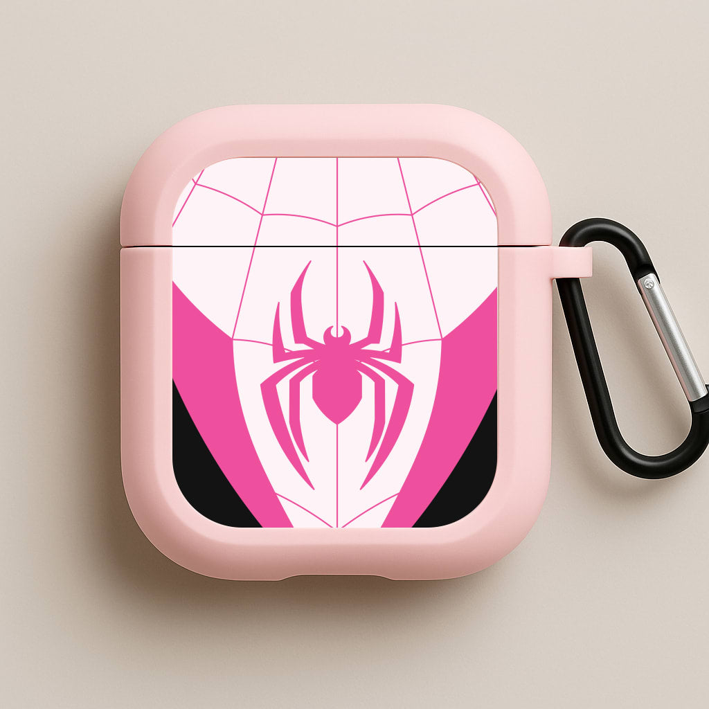 Pink And Black Spider Costume Pink AirPods Case