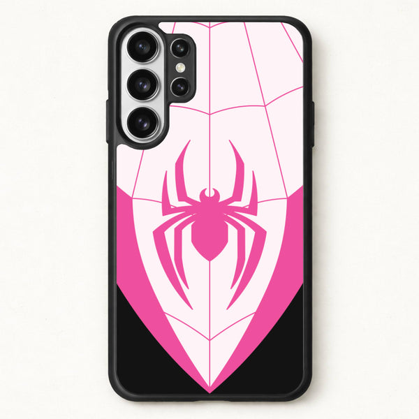 Pink And Black Spider Costume Phone Case for Galaxy S26 Ultra