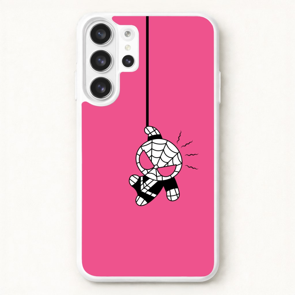 Pink Hanging Spider Hero Phone Case for Galaxy S26 Ultra