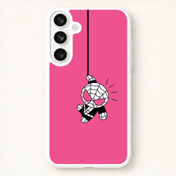 Pink Hanging Spider Hero Phone Case for Galaxy S26