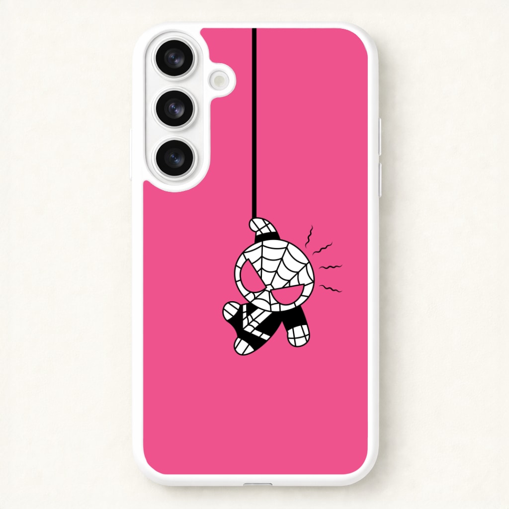 Pink Hanging Spider Hero Phone Case for Galaxy S26 Plus