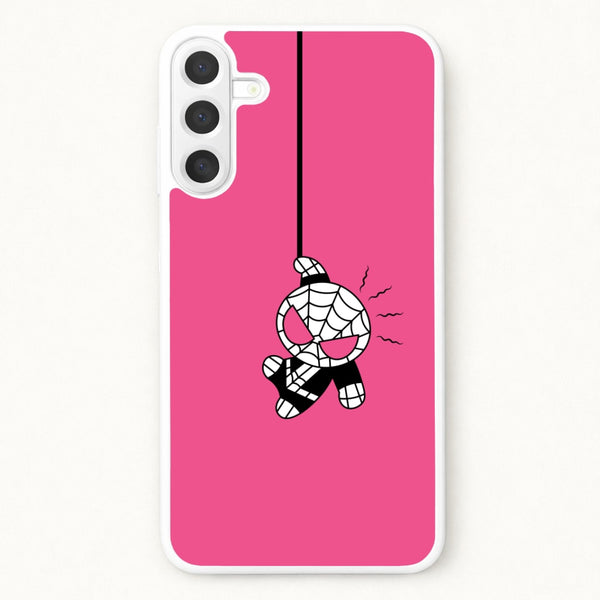 Pink Hanging Spider Hero Phone Case for Galaxy A57