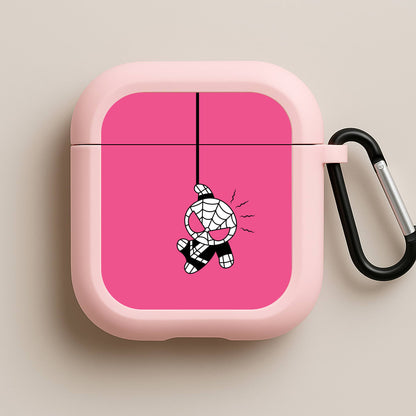 Pink Hanging Spider Hero  Pink AirPods Case