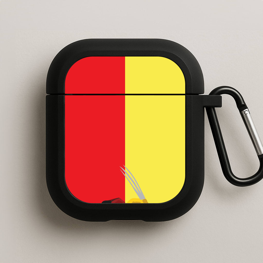 Red And Yellow Heroes Love Heart AirPods Case