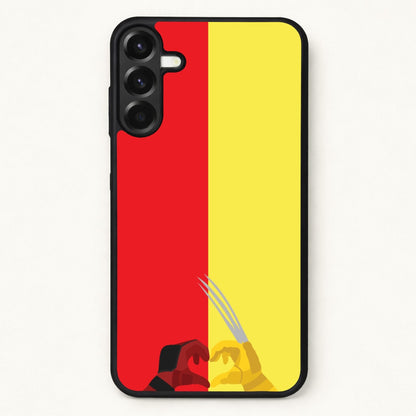Red And Yellow Heroes Love Heart Phone Case for Galaxy A17