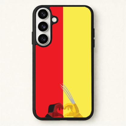 Red And Yellow Heroes Love Heart Phone Case for Galaxy S26 Plus