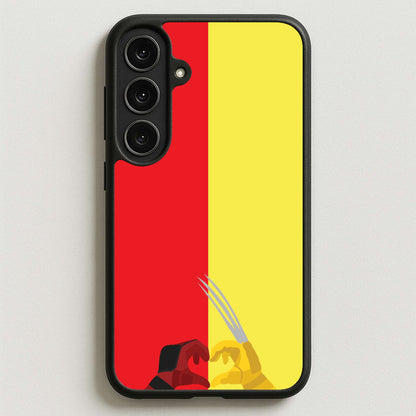 Red And Yellow Heroes Love Heart Phone Case for Galaxy S25FE