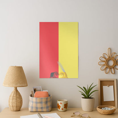 Red And Yellow Heroes Love Heart Art Print