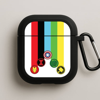 Superhero Team Colourful Symbols  AirPods Case