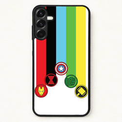 Superhero Team Colourful Symbols Phone Case for Galaxy A17
