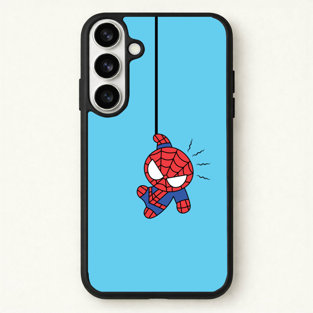 Blue Hanging Spider Hero Phone Case for Galaxy S26
