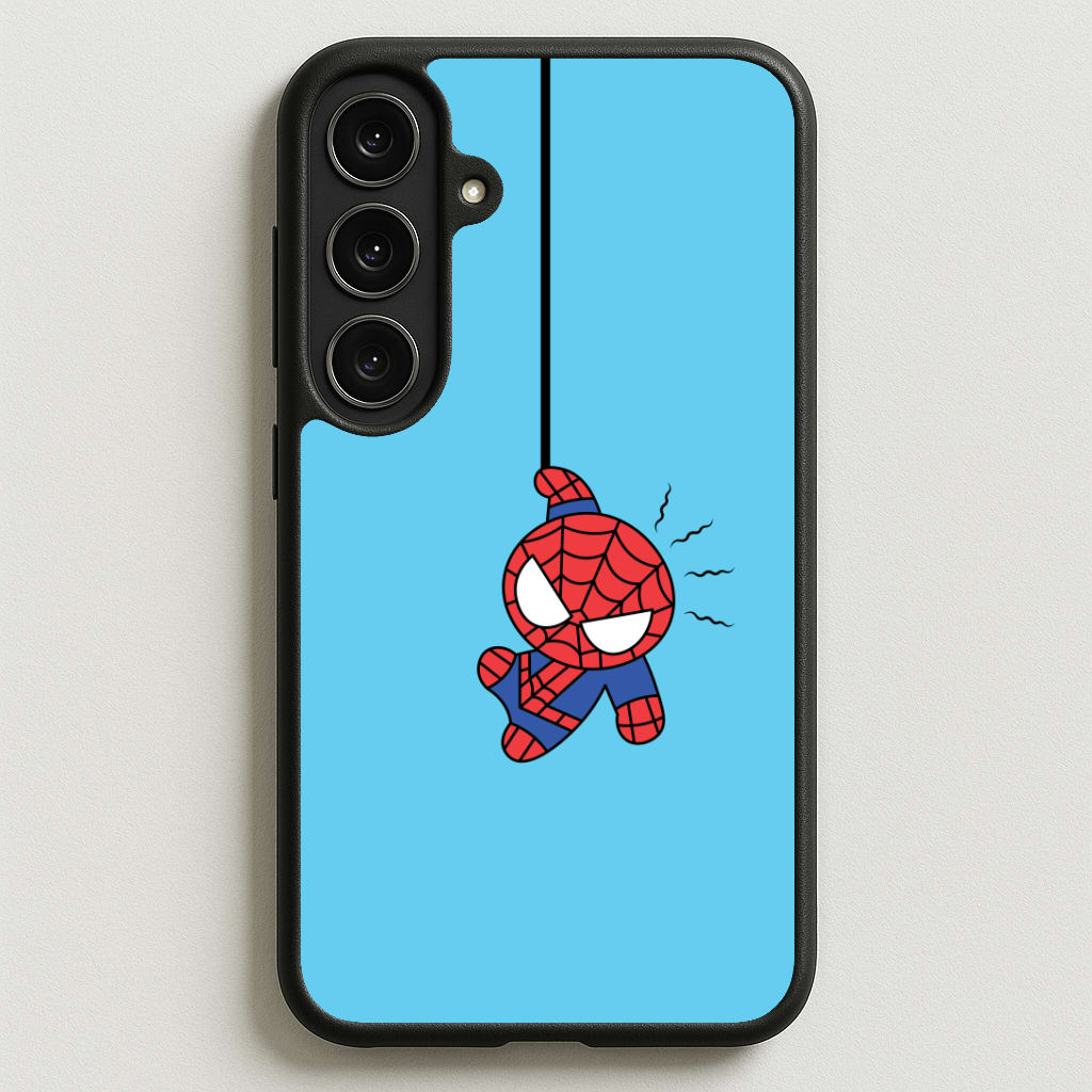 Blue Hanging Spider Hero Phone Case for Galaxy S25FE
