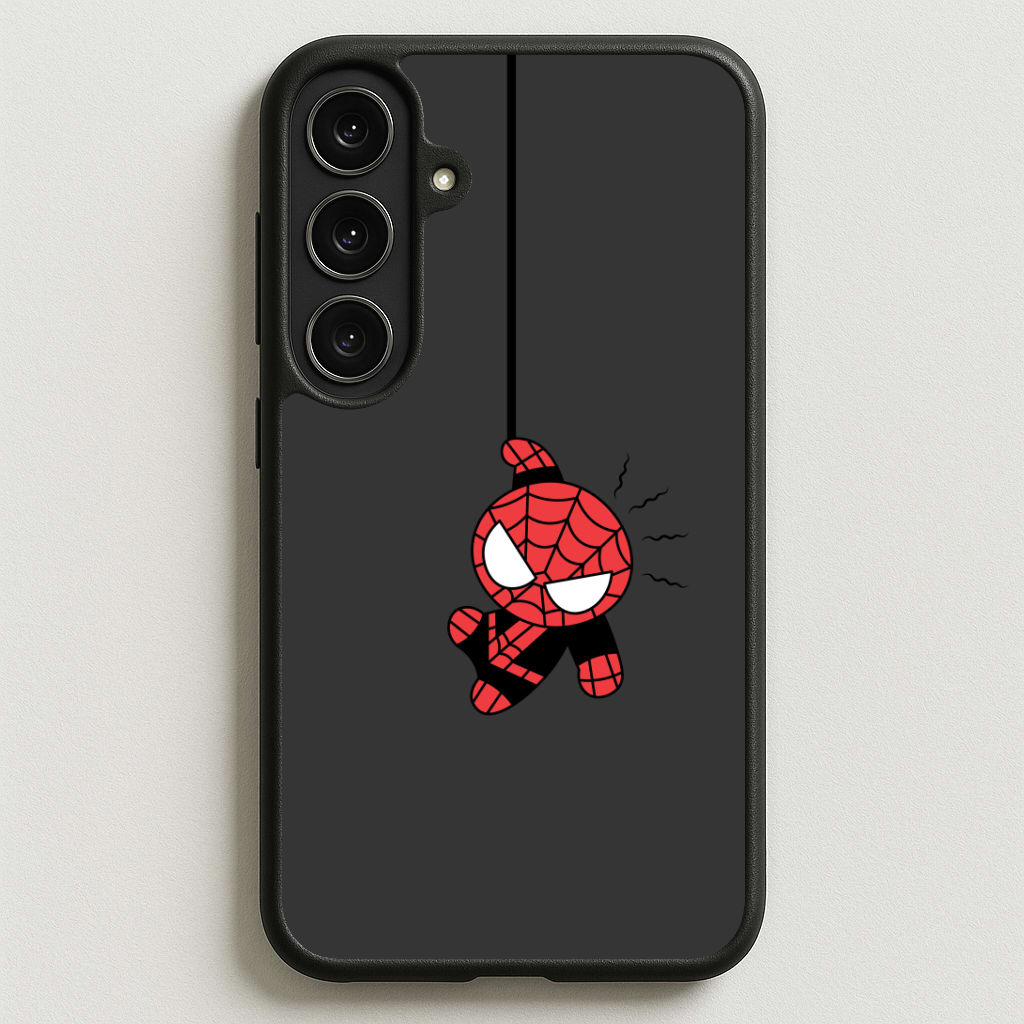 Gray Hanging Spider Hero Phone Case for Galaxy S25FE