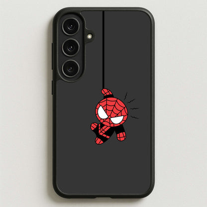Gray Hanging Spider Hero Phone Case for Galaxy S25FE
