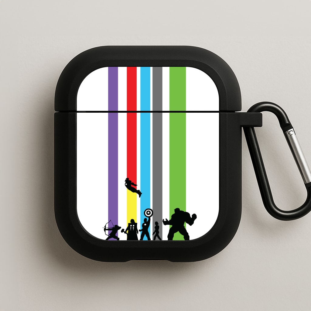Superhero Team Silhouette AirPods Case