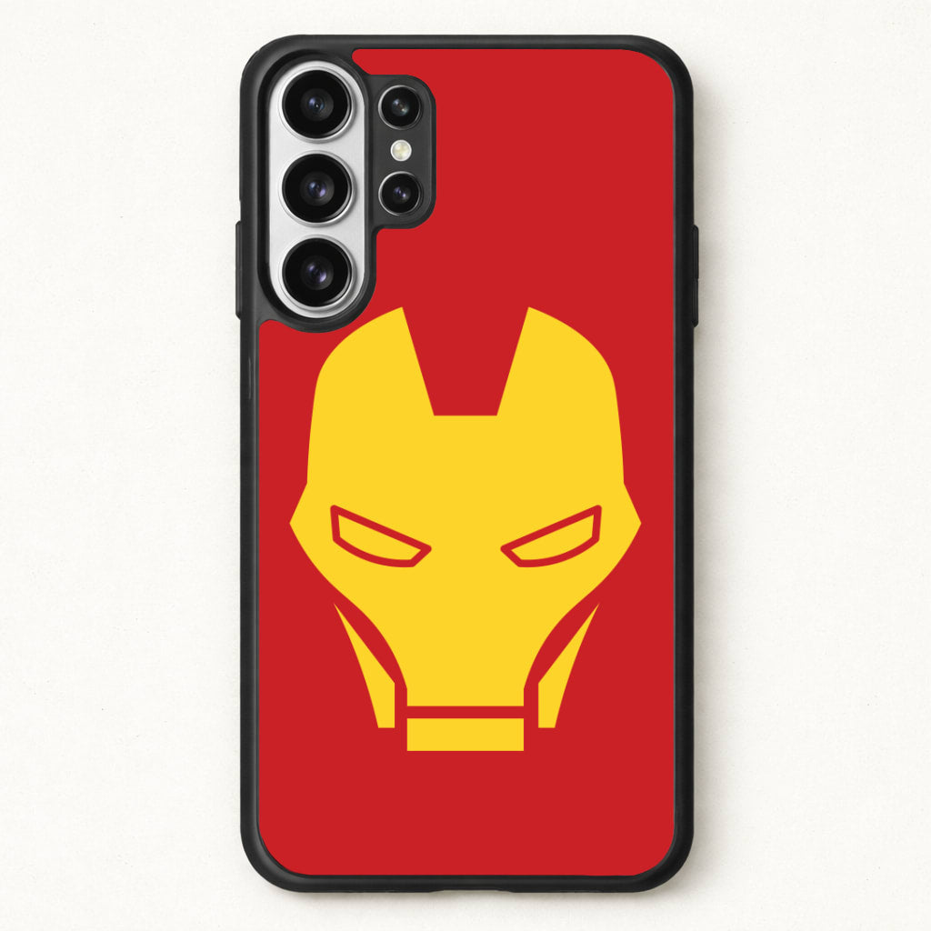 Red Robot Super Hero Face Phone Case for Galaxy S26 Ultra