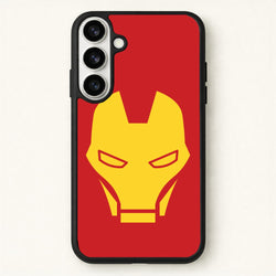 Red Robot Super Hero Face Phone Case for Galaxy S26 Plus