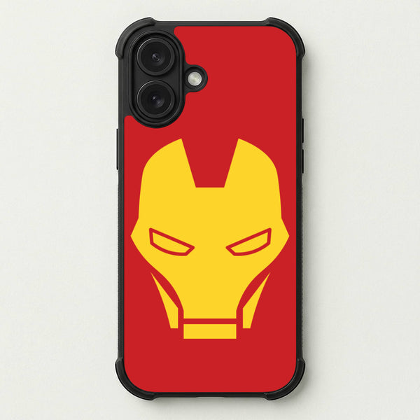 Red Robot Super Hero Face Phone Case — Bumper case