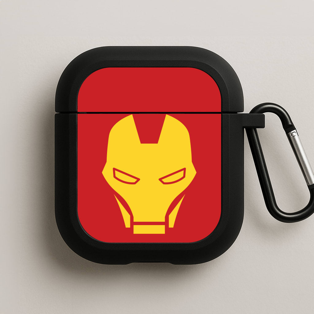 Red Robot Super Hero Face AirPods Case