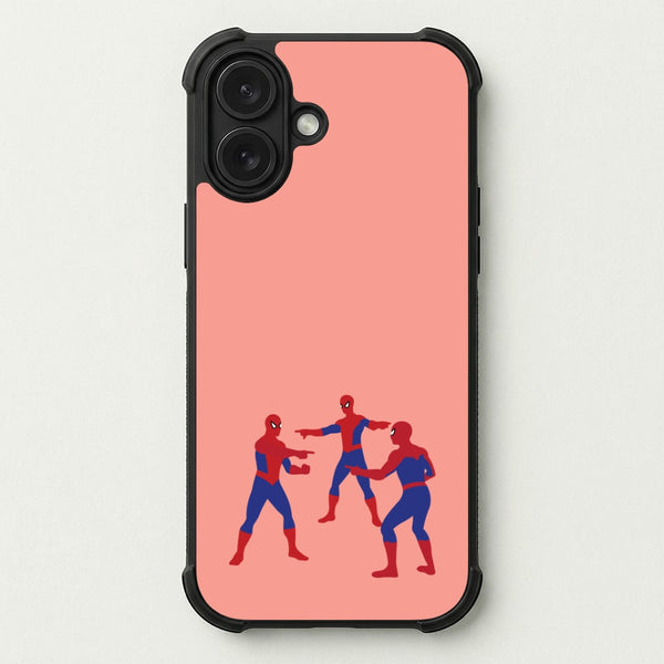 Spider Hero Pointing Meme Phone Case — Bumper case