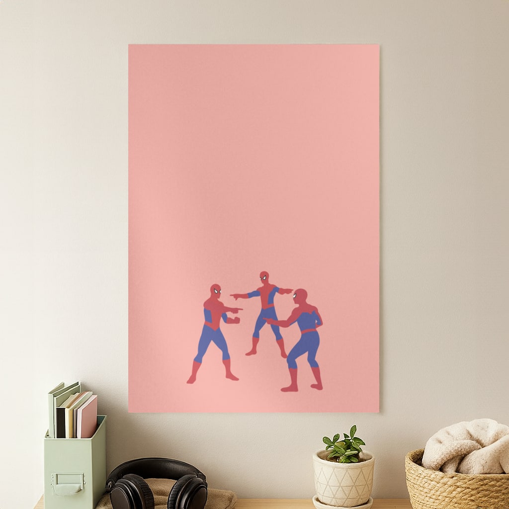 Spider Hero Pointing Meme Poster