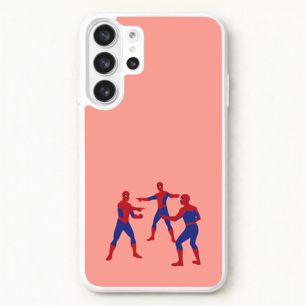 Spider Hero Pointing Meme Phone Case for Galaxy S26 Ultra