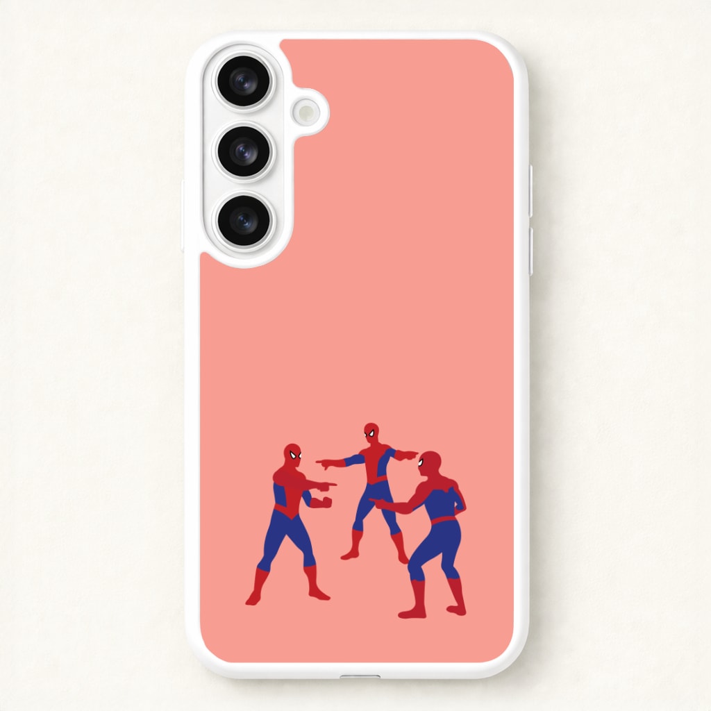 Spider Hero Pointing Meme Phone Case for Galaxy S26 Plus