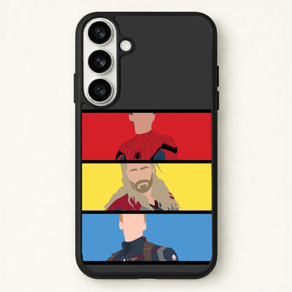Superhero Team Red, Yellow And Blue Phone Case for Galaxy S26 Plus