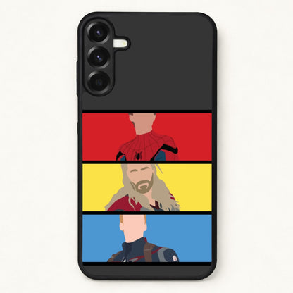 Superhero Team Red, Yellow And Blue Phone Case for Galaxy A17