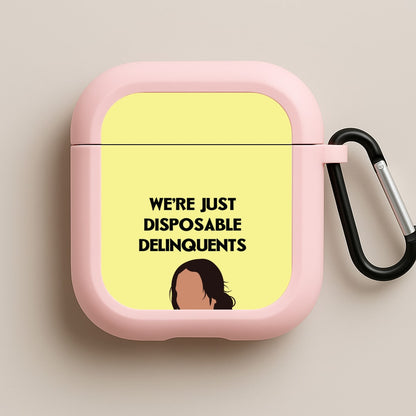 Disposable Delinquents Pink AirPods Case
