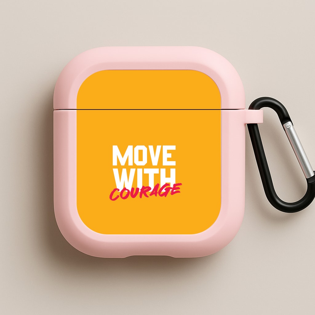 Move With Courage Pink AirPods Case