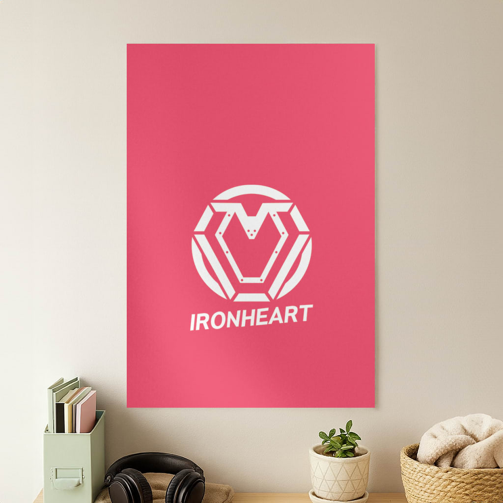 Metal Heart Symbol Poster