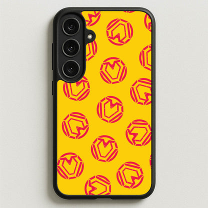 Metal Heart Pattern Phone Case for Galaxy S25FE