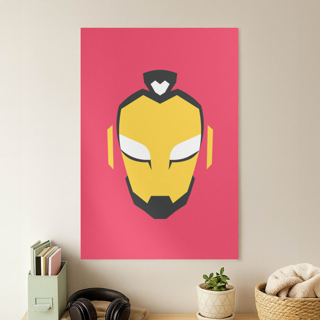Metal Heart Hero Face Poster