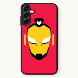Metal Heart Hero Face Phone Case for Galaxy A57