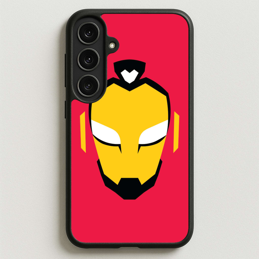 Metal Heart Hero Face Phone Case for Galaxy S25FE
