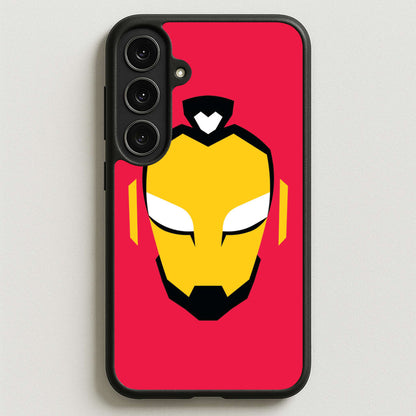 Metal Heart Hero Face Phone Case for Galaxy S25FE