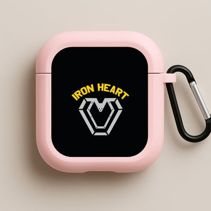 Metal Hero Heart Pink AirPods Case