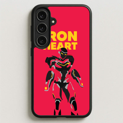 Metal Heart Hero Standing Phone Case for Galaxy S25FE