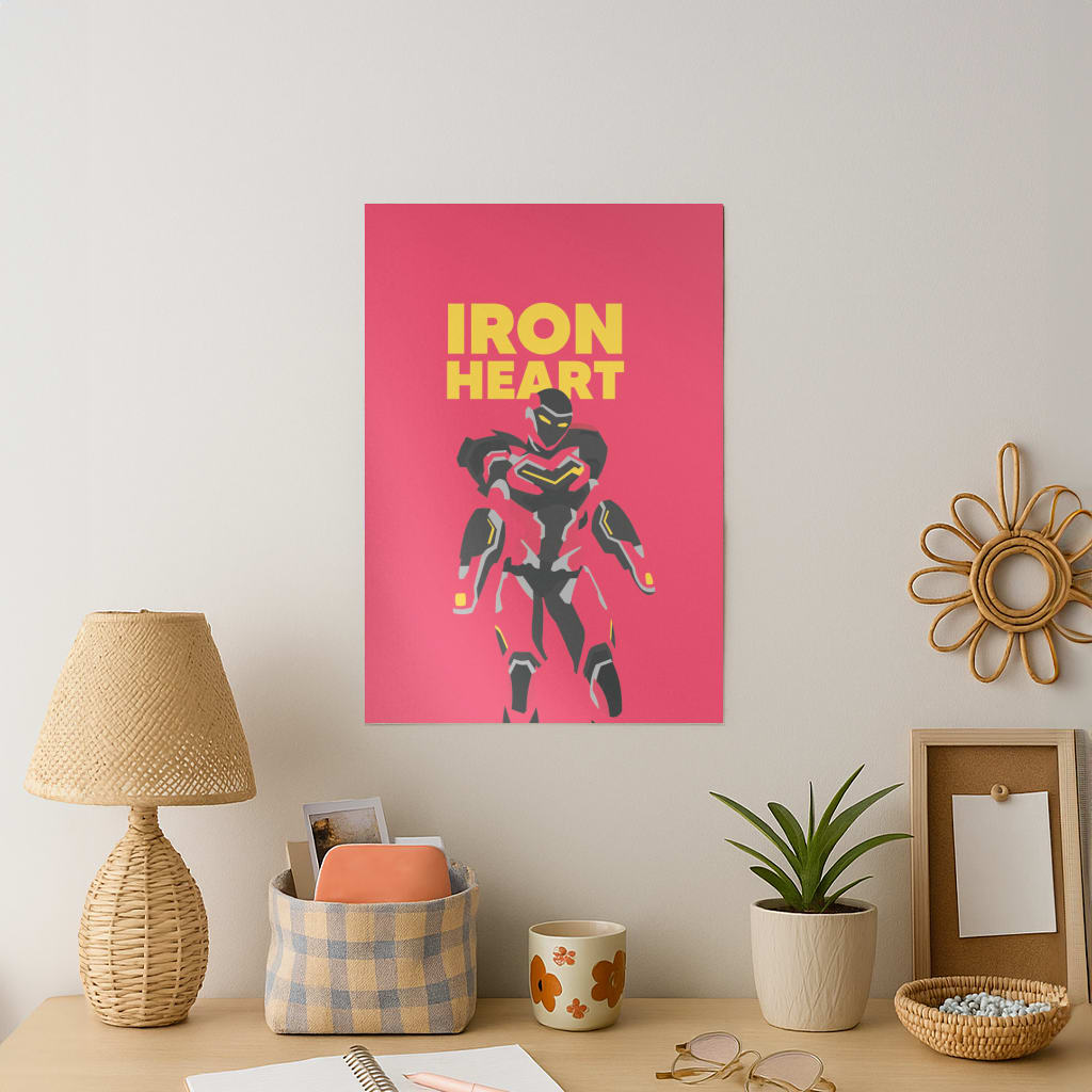 Metal Heart Hero Standing Art Print