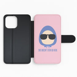 She Doesn't Even Go Here Flip Phone Case