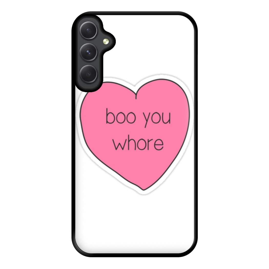 Boo You Whore - Heart Phone Case for Galaxy A54