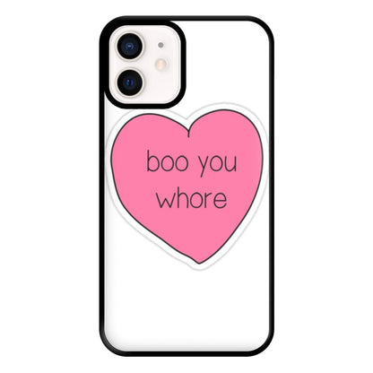 Boo You Whore - Heart Phone Case for iPhone 13 Mini