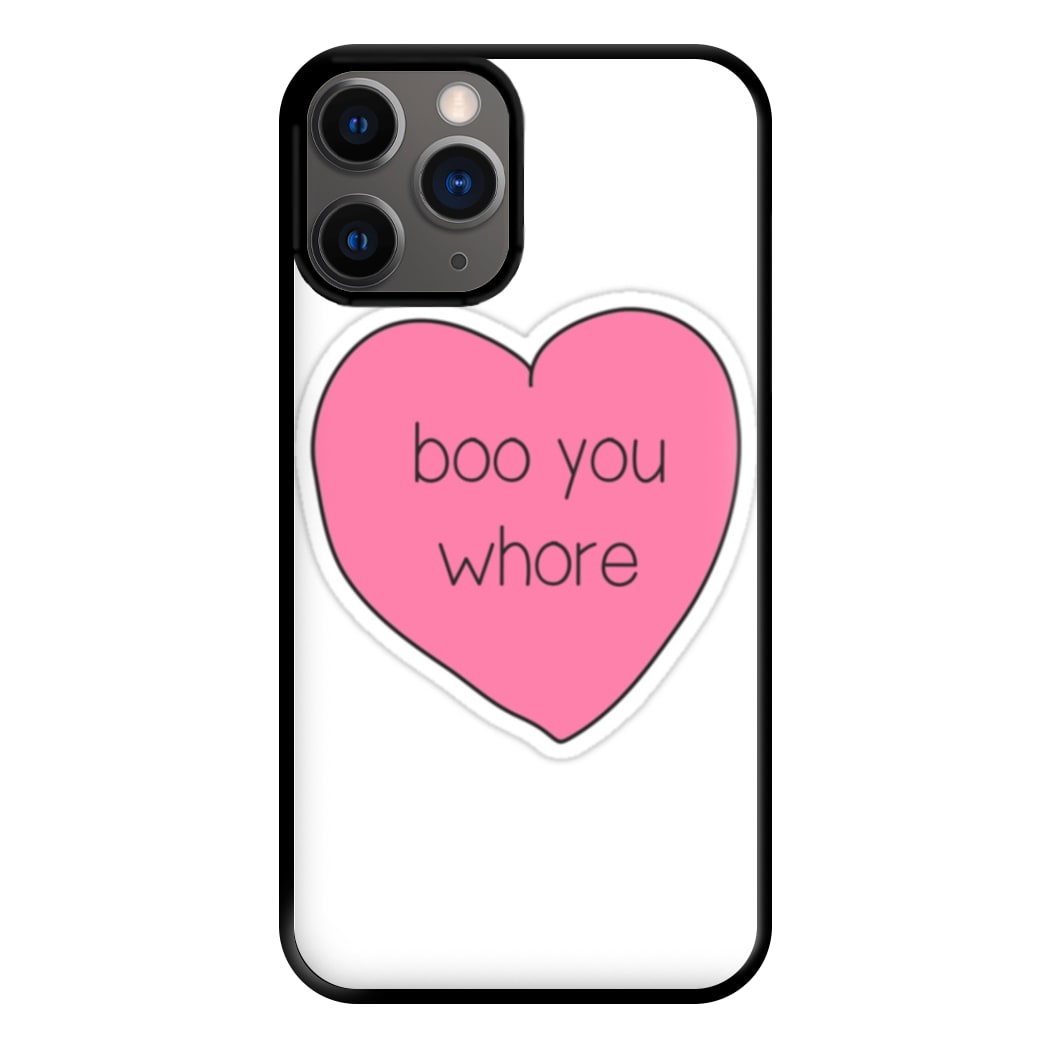 Boo You Whore - Heart Phone Case for iPhone 12 Pro Max