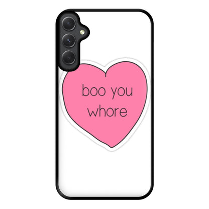 Boo You Whore - Heart Phone Case for Galaxy A34