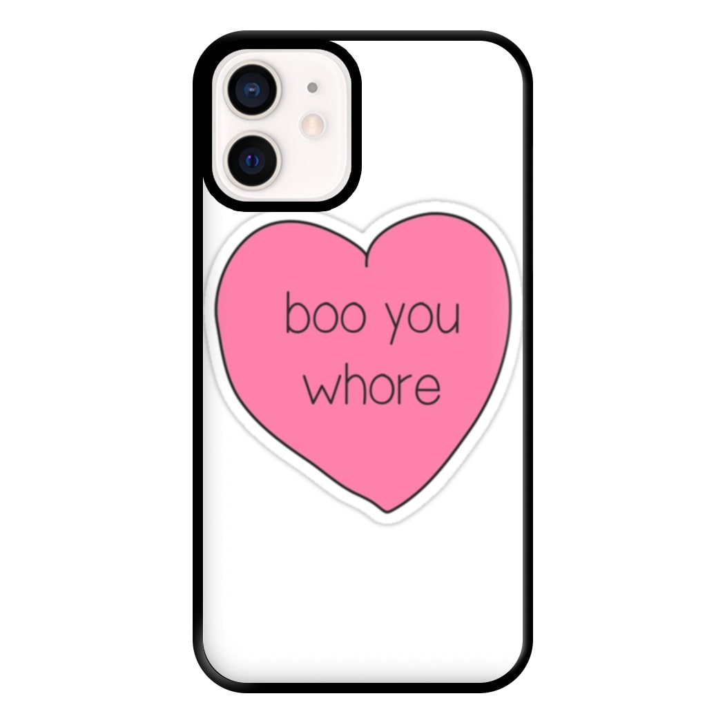 Boo You Whore - Heart Phone Case for iPhone 12 Mini