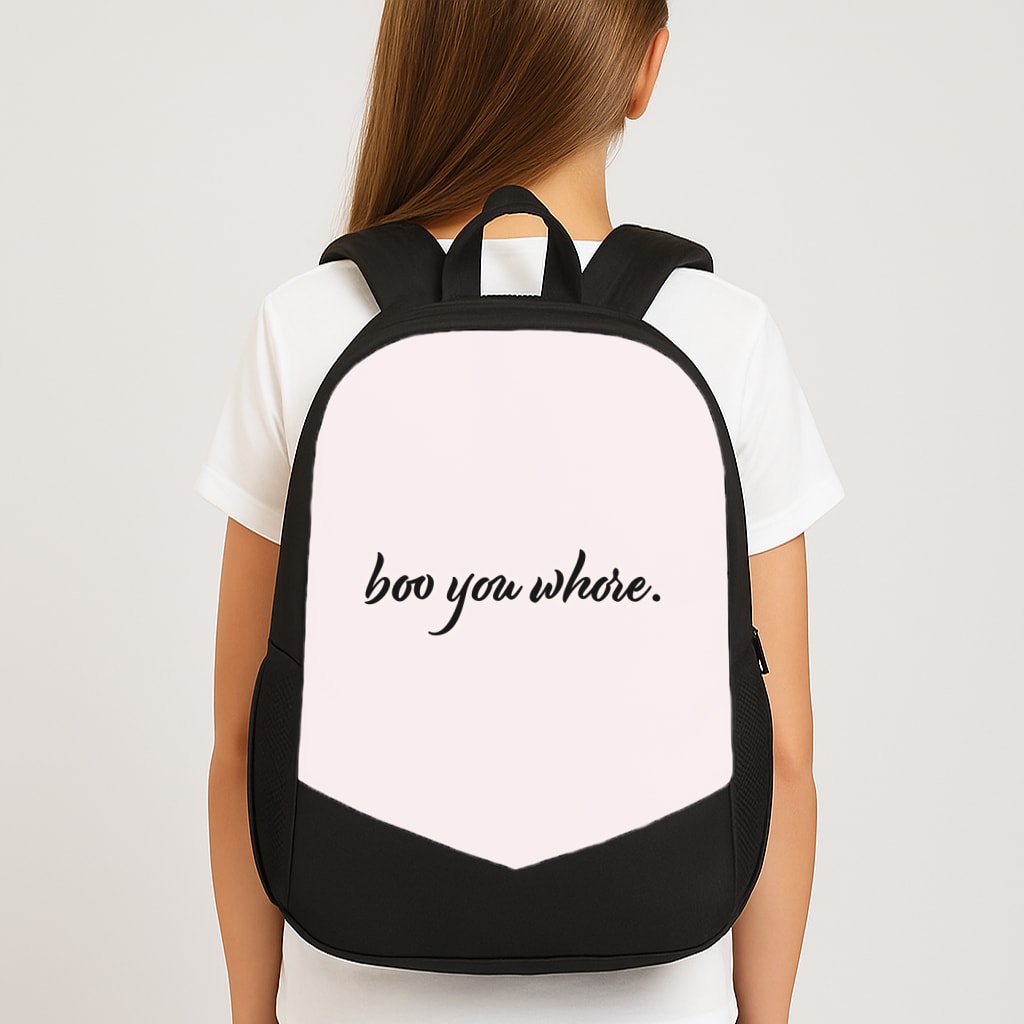 Boo You Whore Large School Bag
