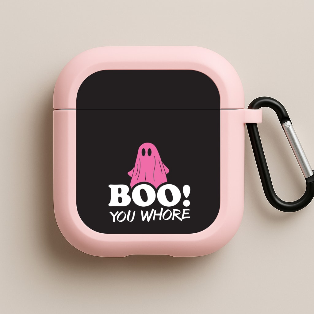 Boo You Ghost Pink AirPods Case