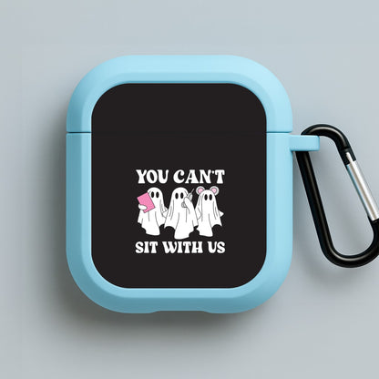 You Can't Sit With Us Ghosts Blue AirPods Case