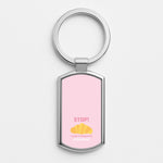 I Could've Dropped My Croissant - Memes Silver Keyring